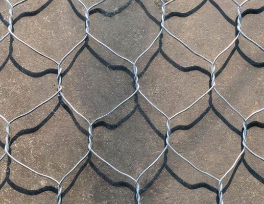 8 X 10cm Galfan 2x1x1m Gabion Basket High Zinc Coated Wire Mesh For Gabion Wall
