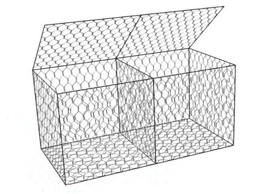 2x1x1m 8*10cm Gabion Mesh Baskets Hexagonal Stone Gabion Box Rock Filled